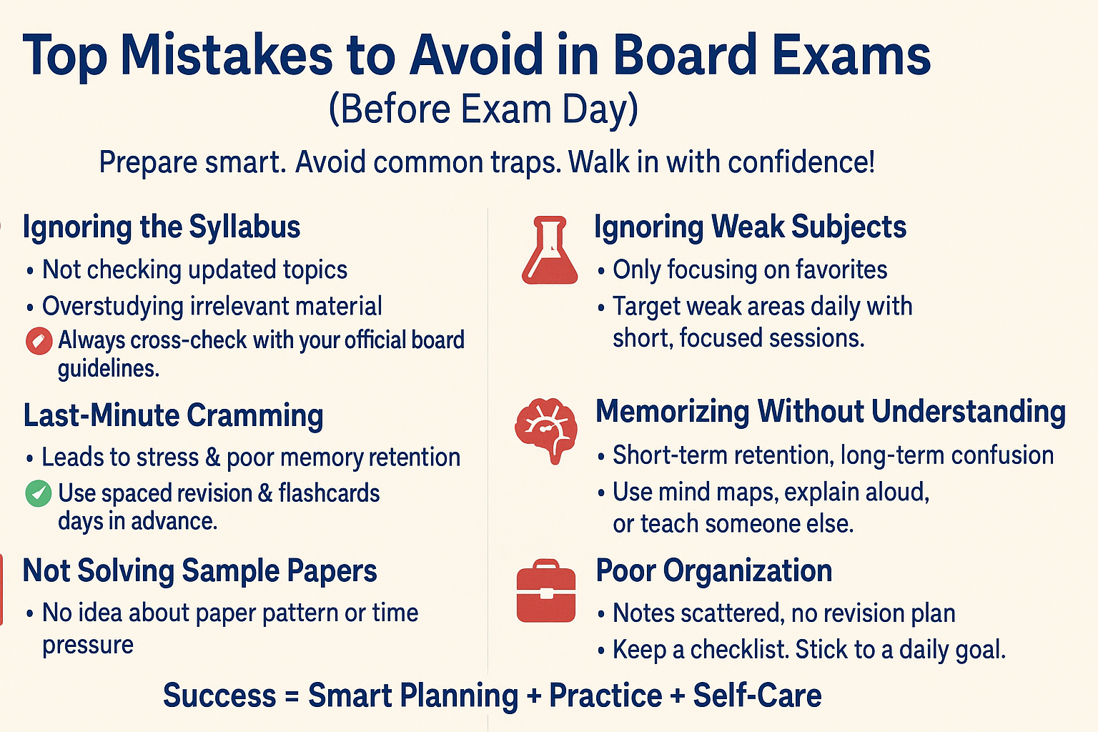 Mistakes to avoid in board exams